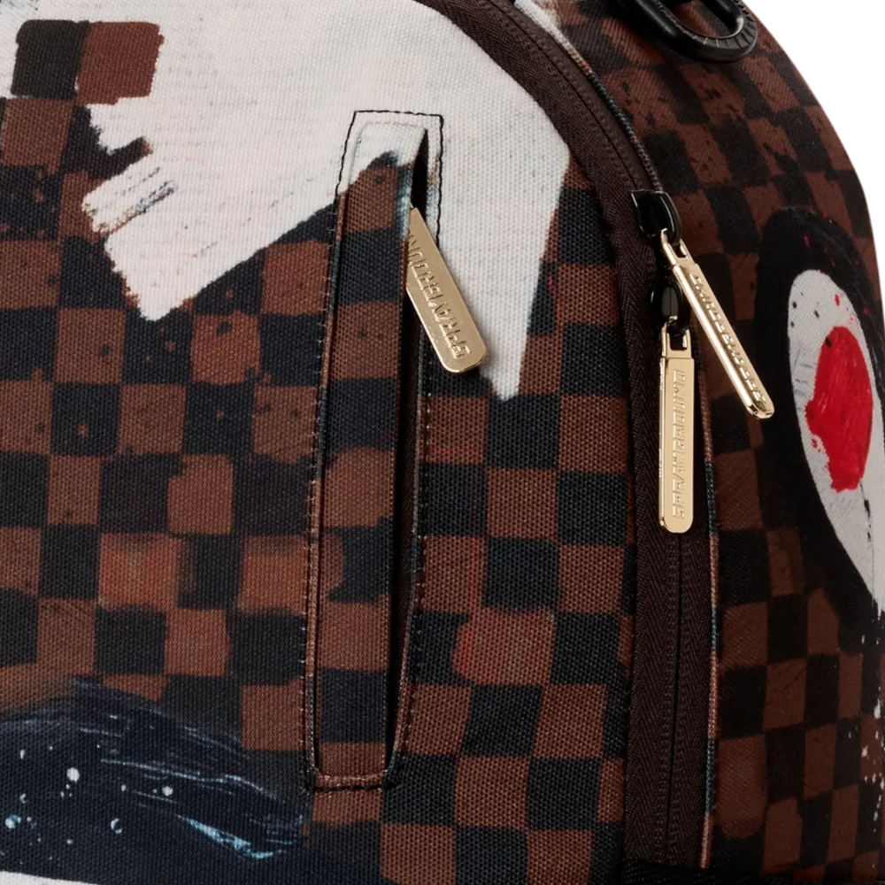 Sprayground Sharks In Paris Cotton Canvas Painted DLX Backpack