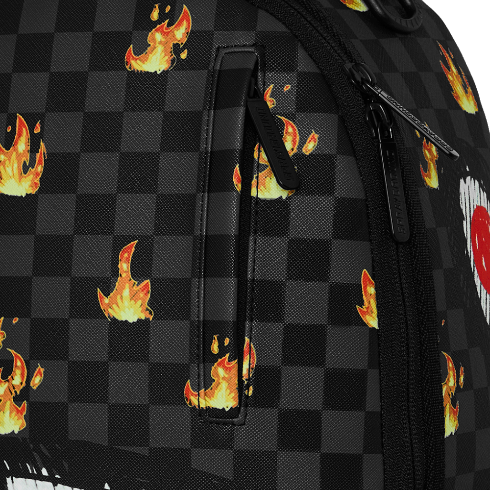 Sprayground Scribble Fire Check DLXSV Backpack
