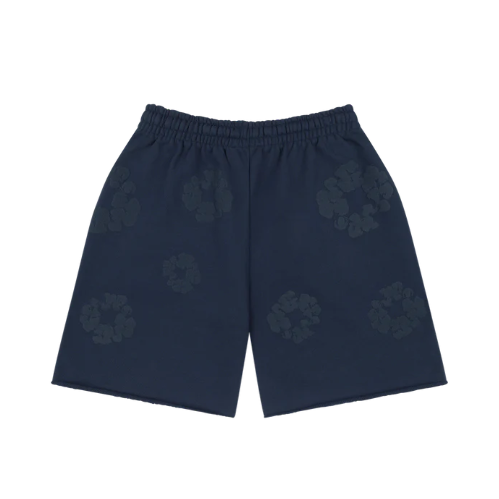 Denim Tears Mono Cotton Wreath Sweatshorts Navy