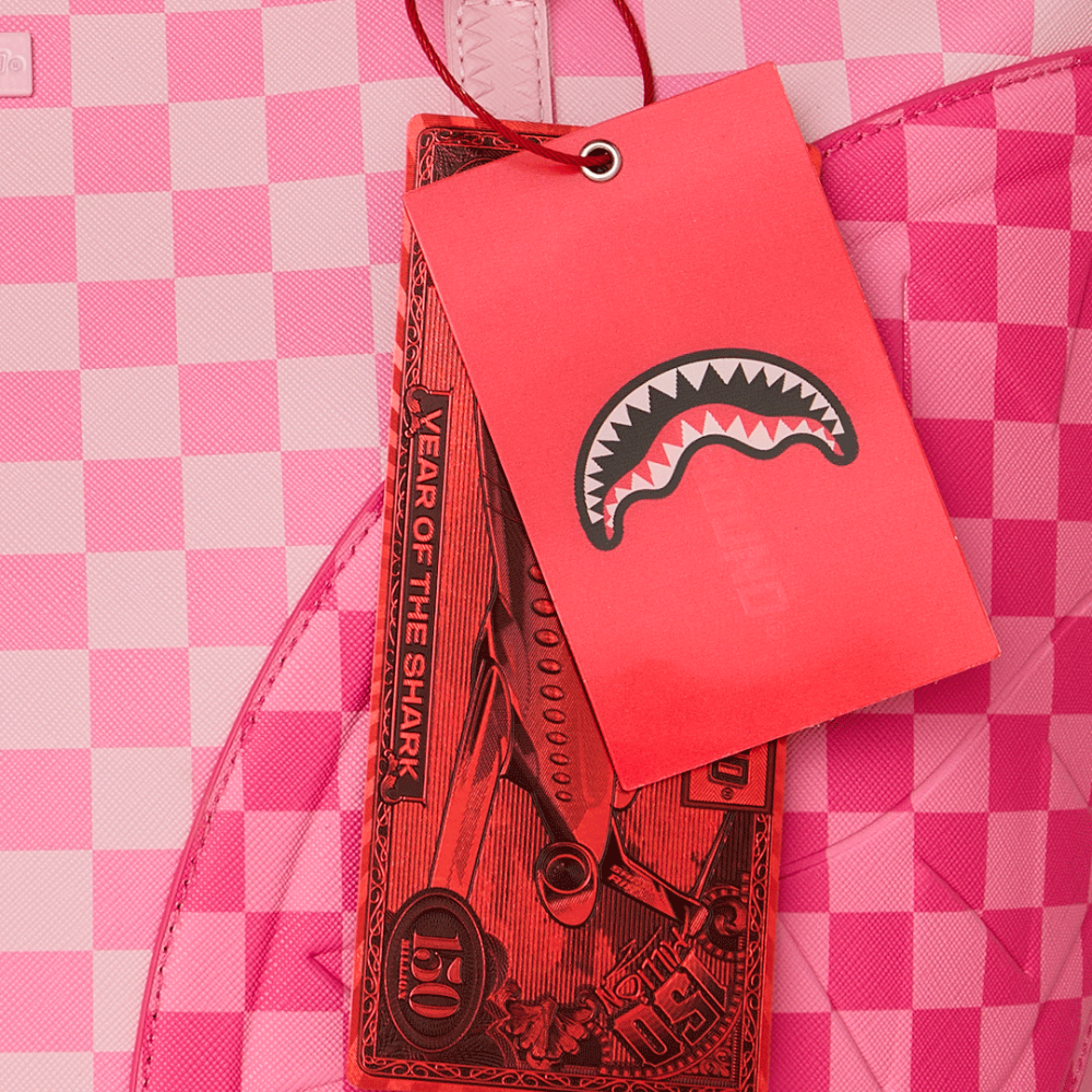 Sprayground Pink Sharks In Paris Patch Tote