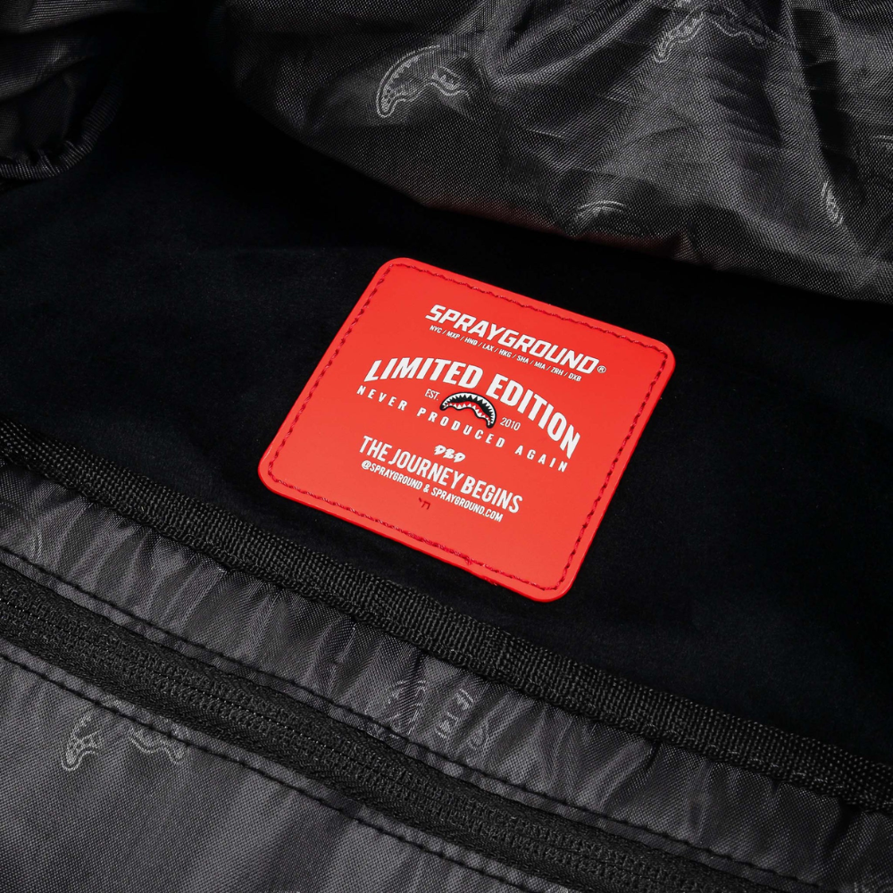 Sprayground Cream And Brown Tear Check Backpack