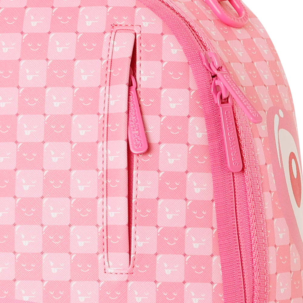 Sprayground Pink New Check Faces DLXSV Backpack