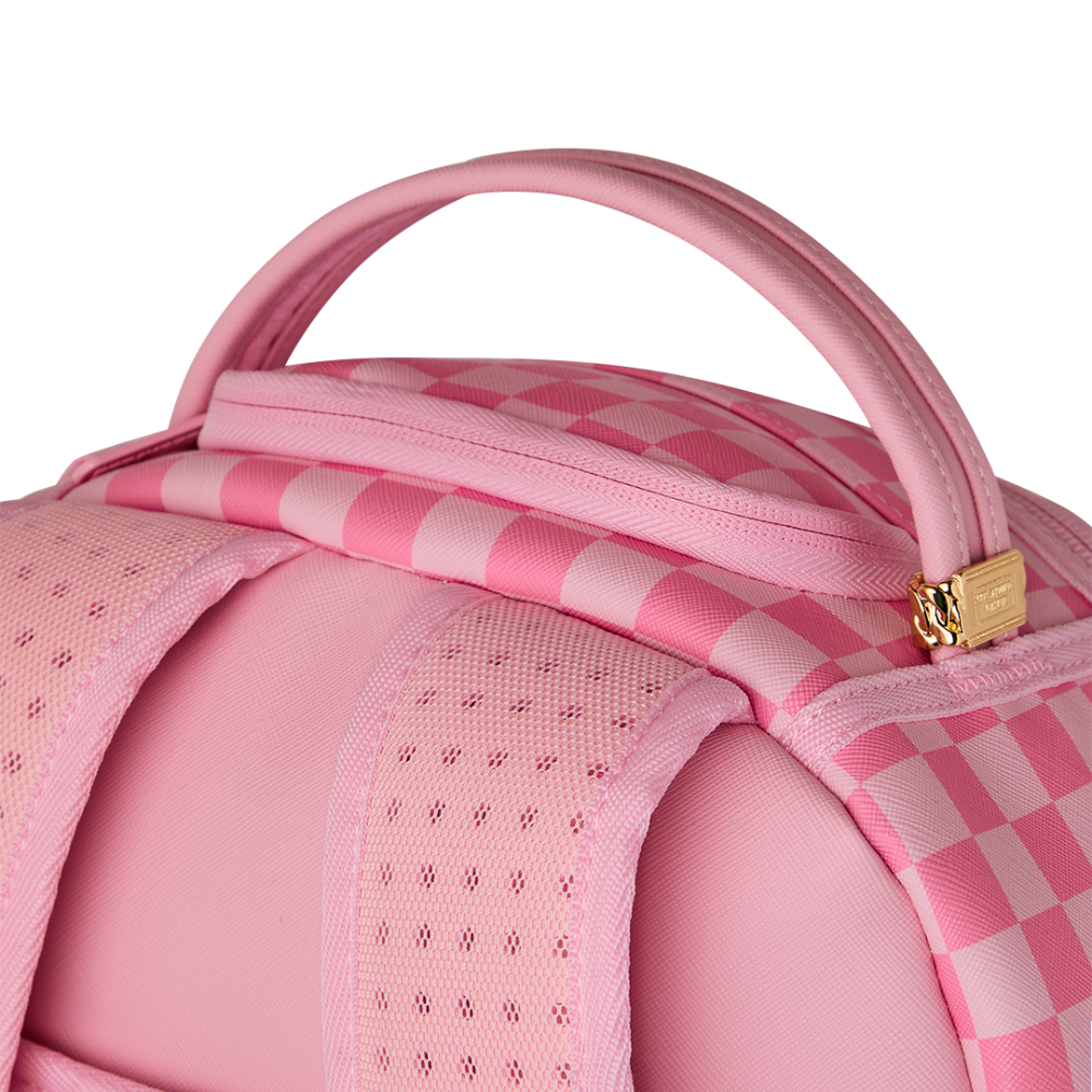 Sprayground Pink Sharks In Paris Patch Backpack