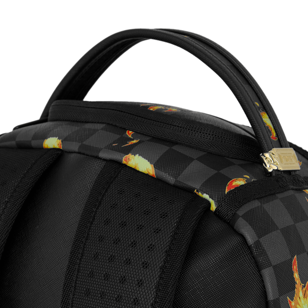 Sprayground Scribble Fire Check DLXSV Backpack