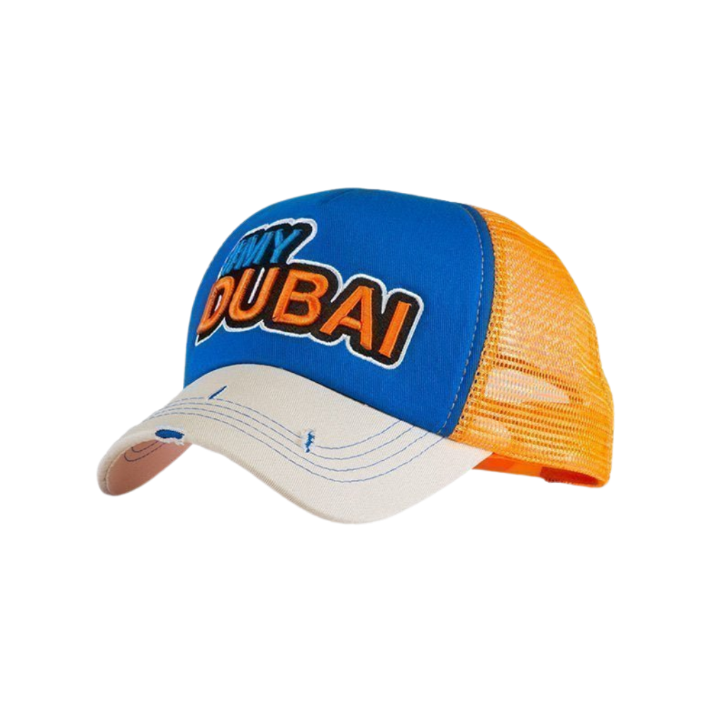 #My Dubai White/Blue/Orange Cap