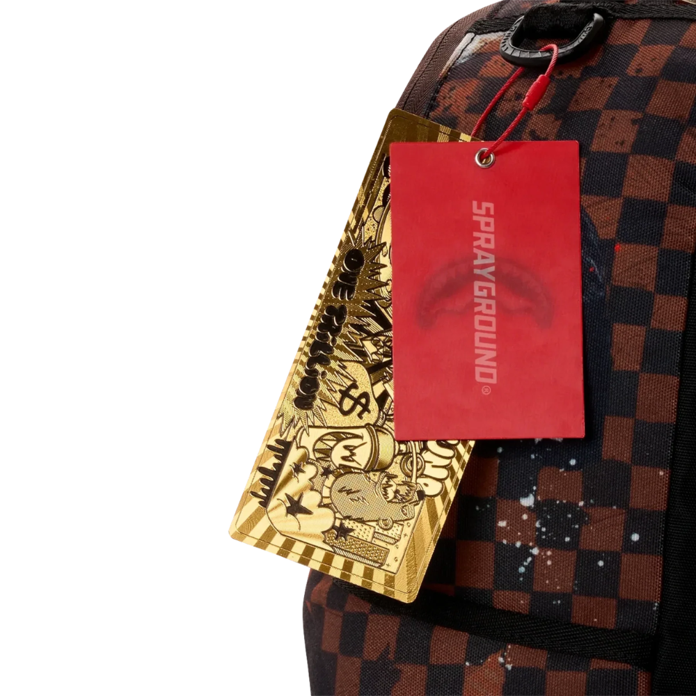 Sprayground Sharks In Paris Cotton Canvas Painted DLX Backpack