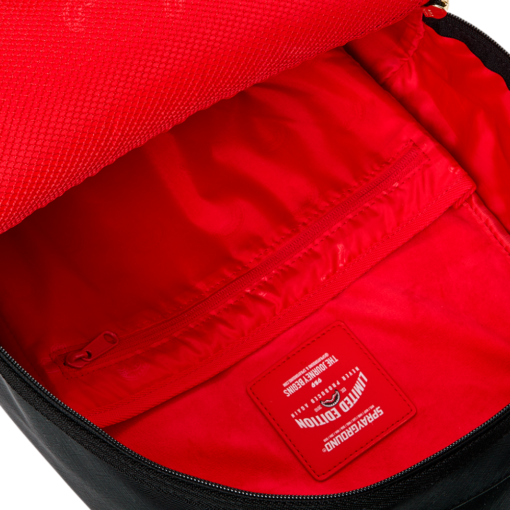 Sprayground Missing Bag Flyer On Bag With Real Cut Strips Backpack