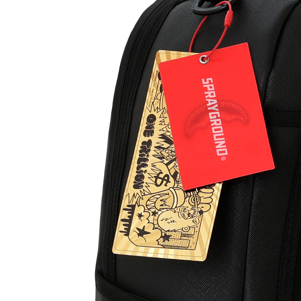 Sprayground Blacked Out Embossed Gold Tooth DLXSV Backpack