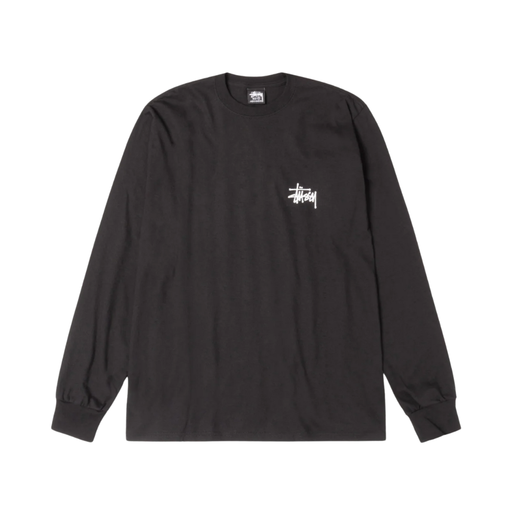 Basic Stussy LS tee black front