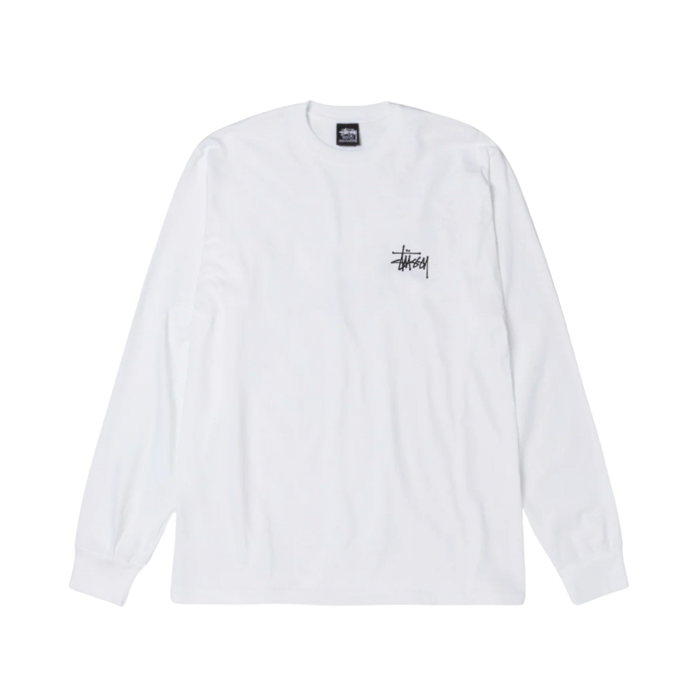 Basic Stussy LS tee white front