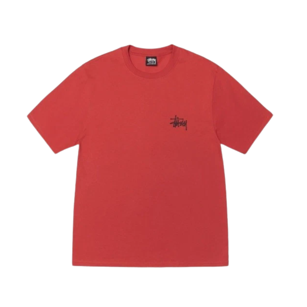 Basic stussy tee cayenne front