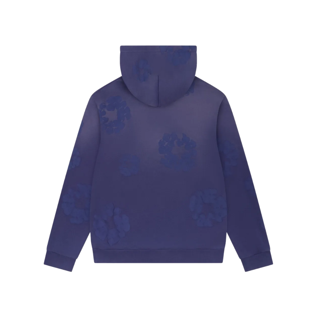 Denim Tears Cotton Wreath Blue Hoodie Monochrome