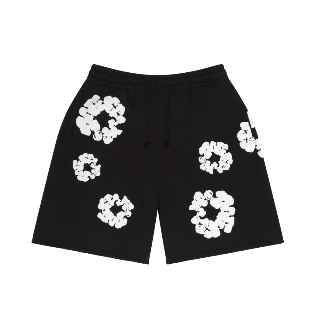 Denim Tears Cotton Wreath Shorts Black