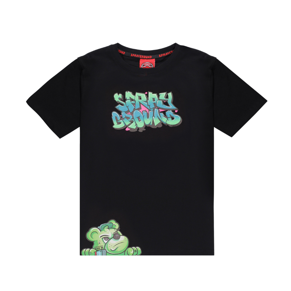 SPRAYGROUND CATCH BEAR REGULAR T-SHIRT BLACK