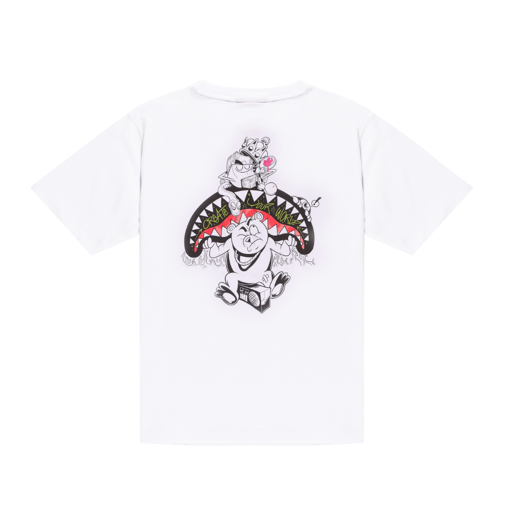 SPRAYGROUND CREATE YOUR WORLD OVER T-SHIRT WHITE