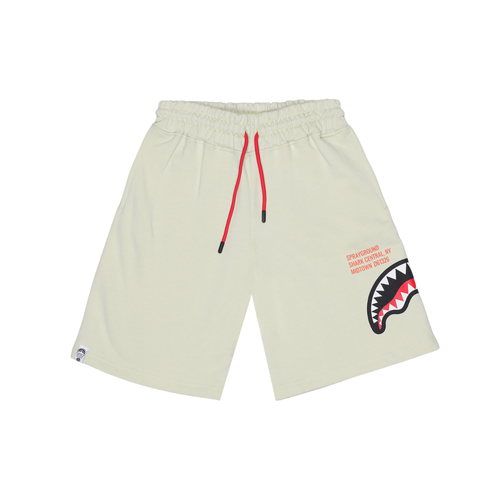 SPRAYGROUND SHARK BASIC SHORTS IVORY