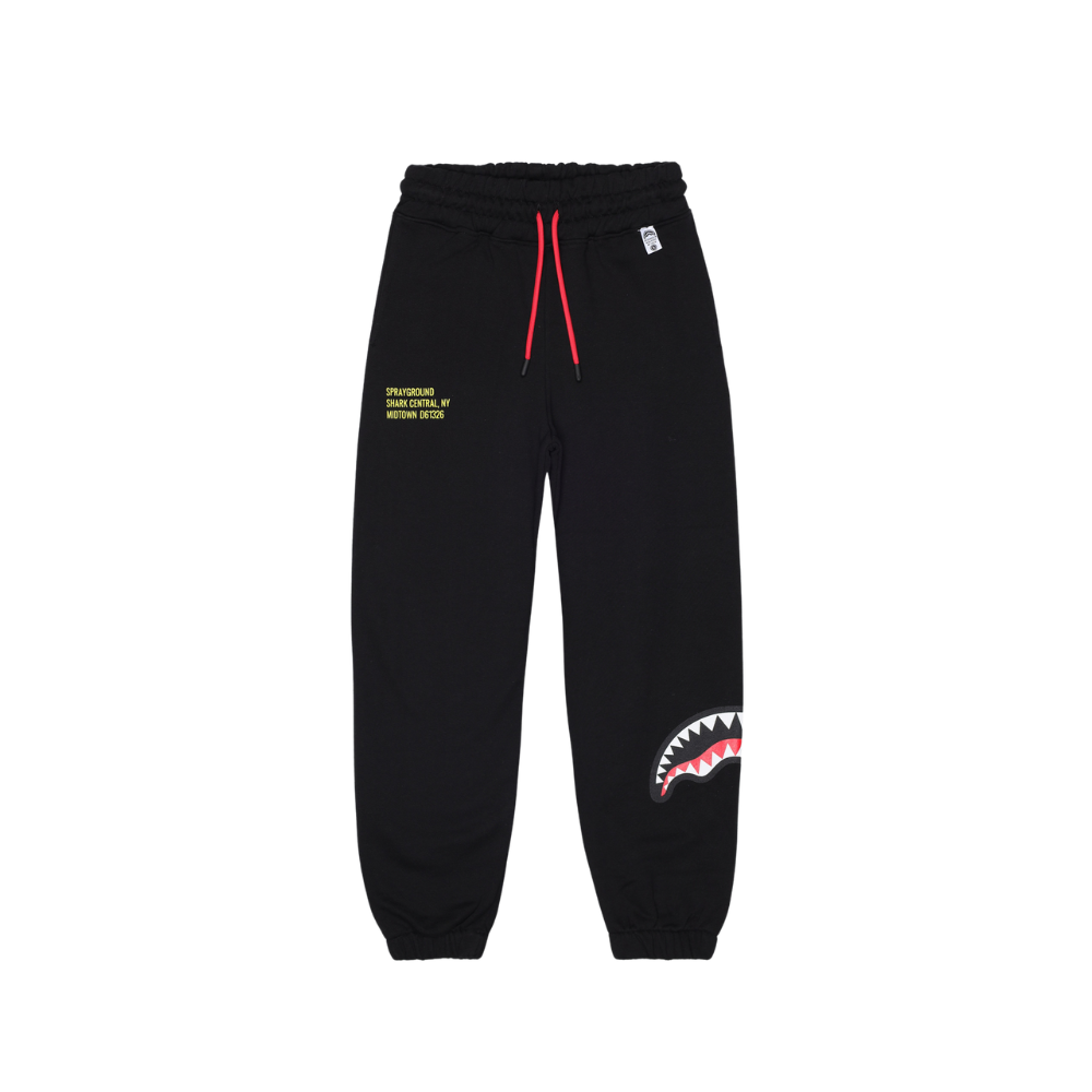SPRAYGROUND SHARK BASIC BAGGY PANTS BLACK