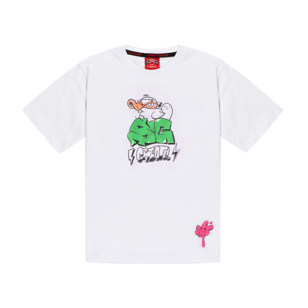 SPRAYGROUND CREATE YOUR WORLD OVER T-SHIRT WHITE
