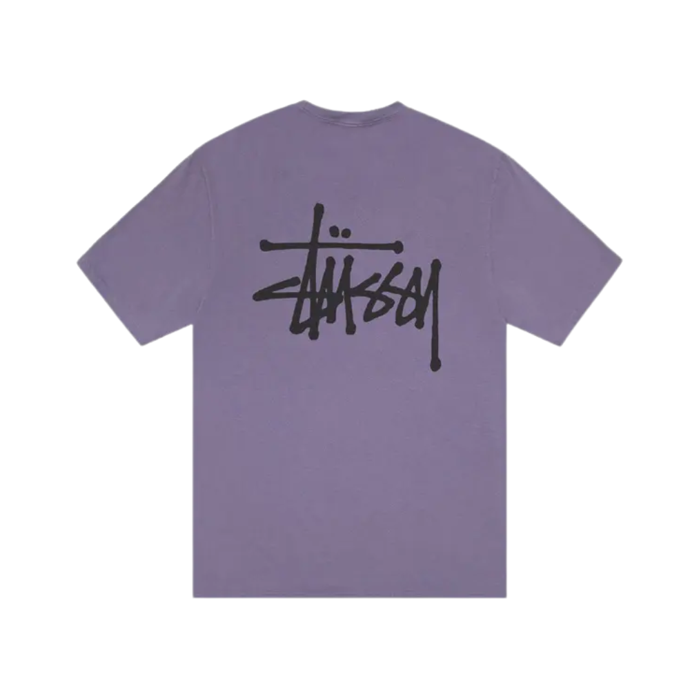 Stussy Basic Pigment Dyed Tee grape back view