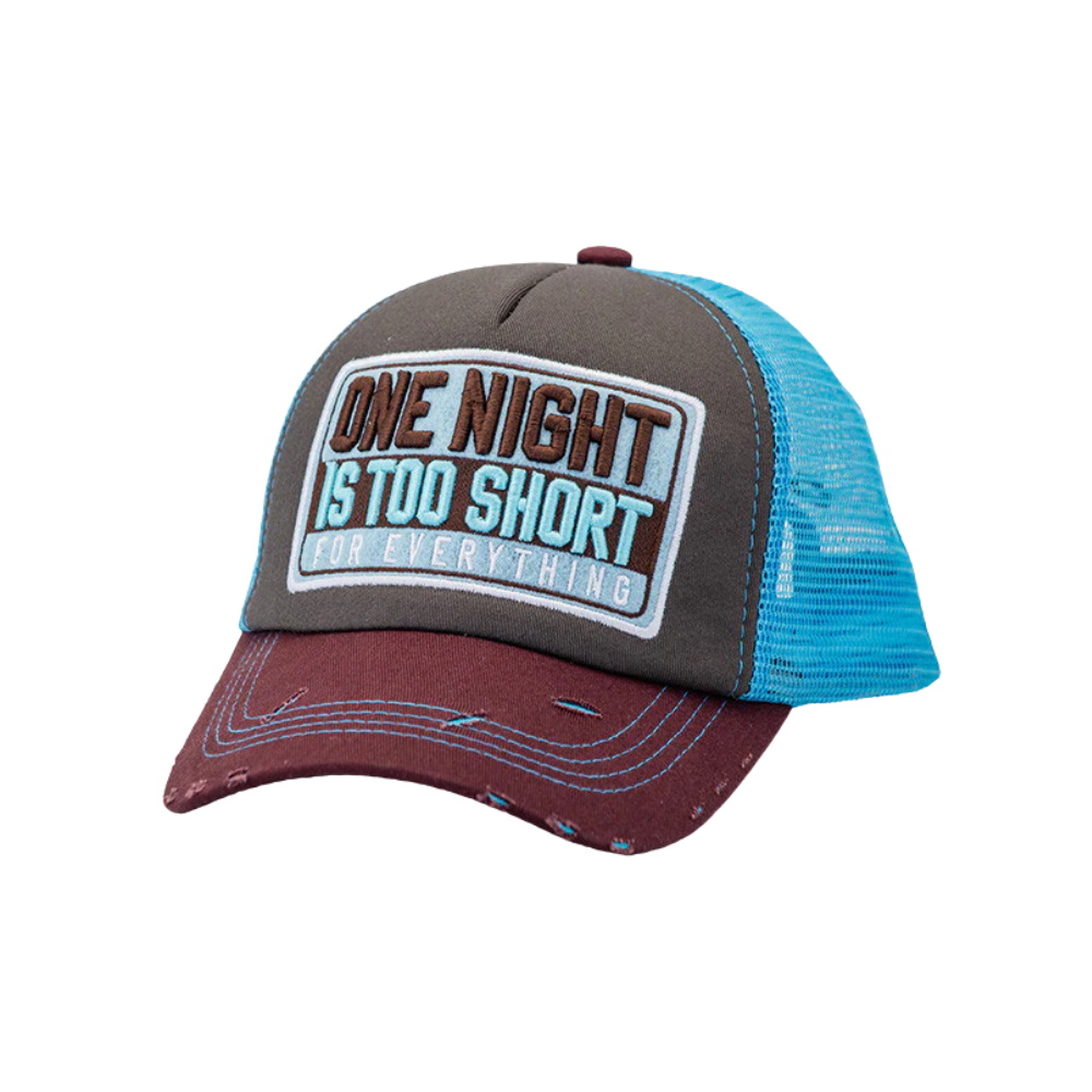 One Night DrkBrn/Gry/Blu Blue Cap