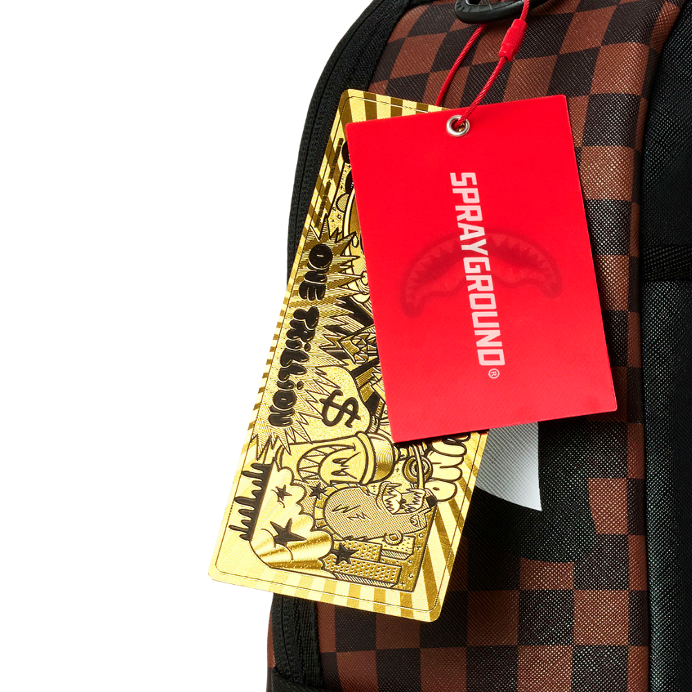 Sprayground Sharks In Paris Gold Drip DLXSV Backpack