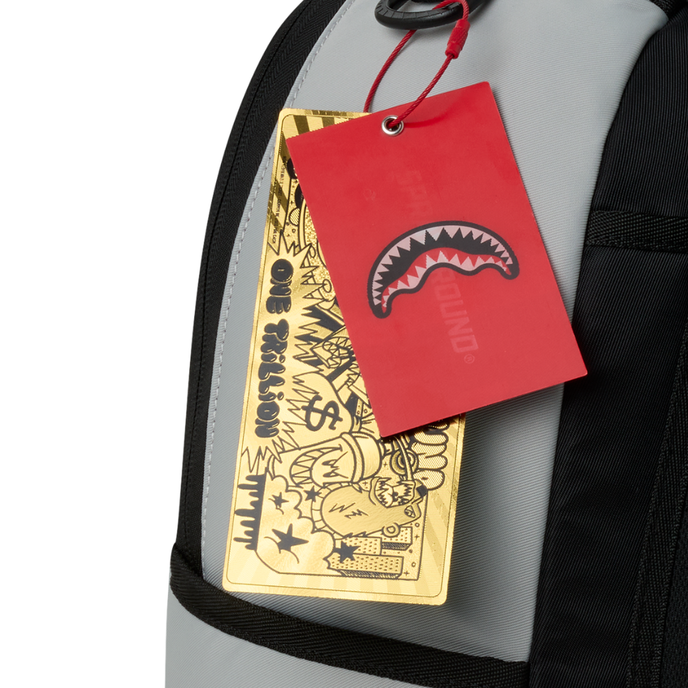 Sprayground Shark Central Tonal Gray Nylon DLXS Backpack