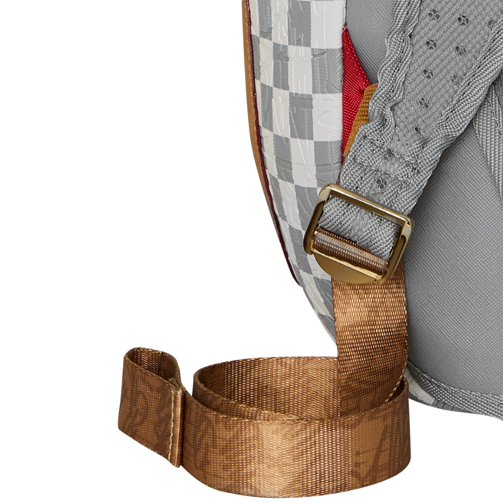 Sprayground Embossed Check Cream DLXSV Backpack