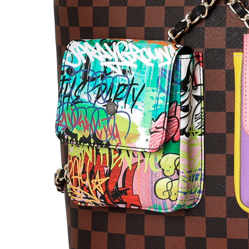 Sprayground Hanging Pockets Mix Up DLXSV Backpack