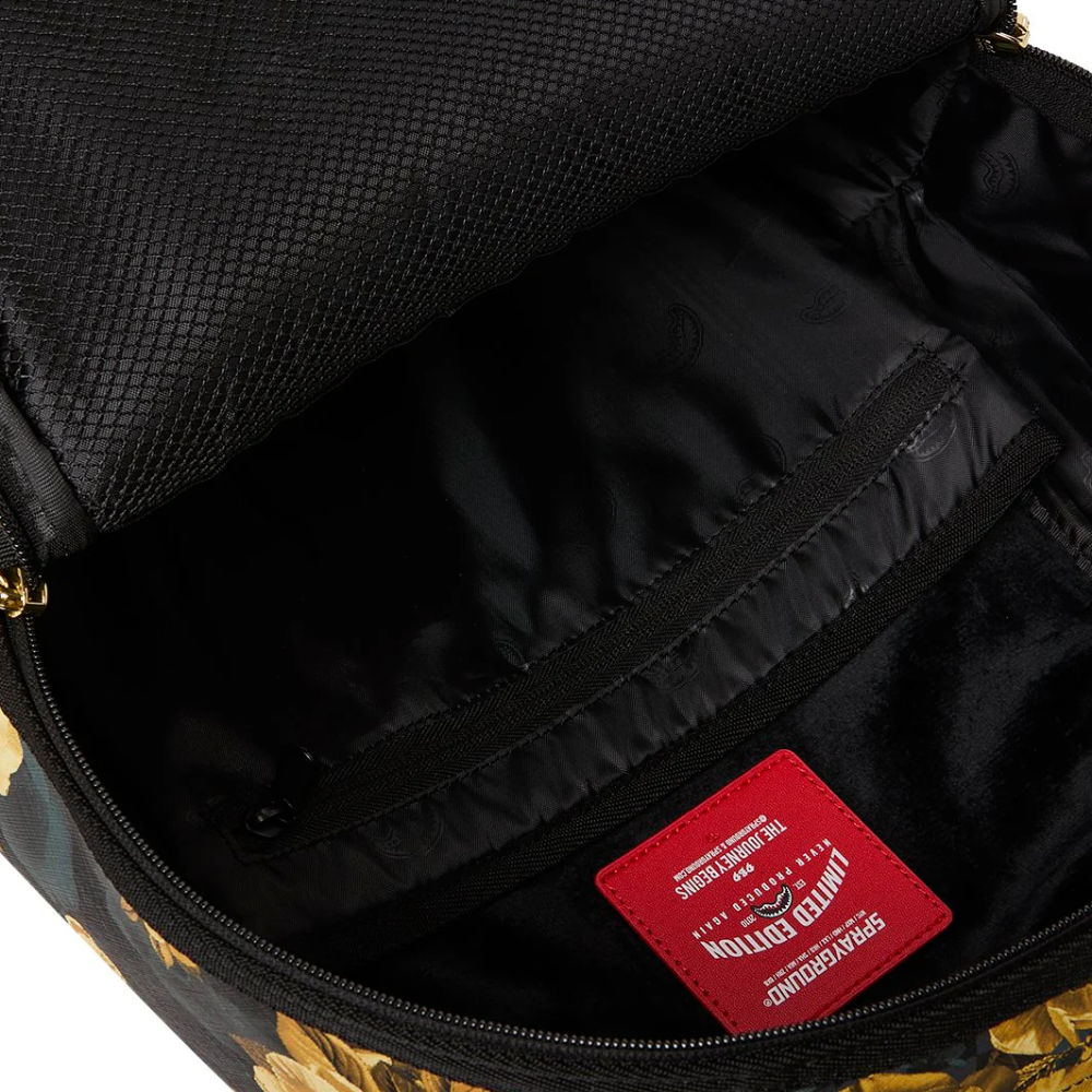 Sprayground Gold Floral Remix Backpack