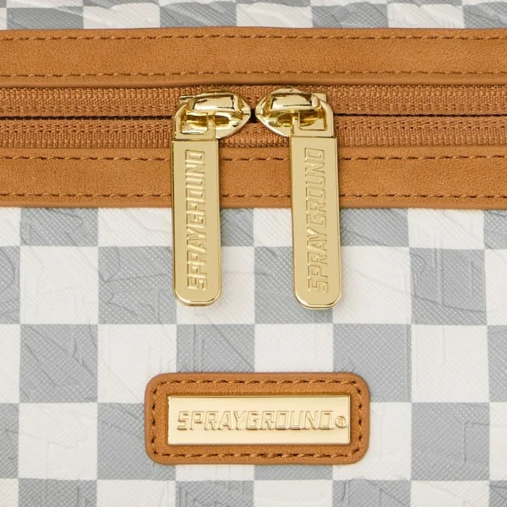 Sprayground Graff Embossed Cream Check Mini Duffle