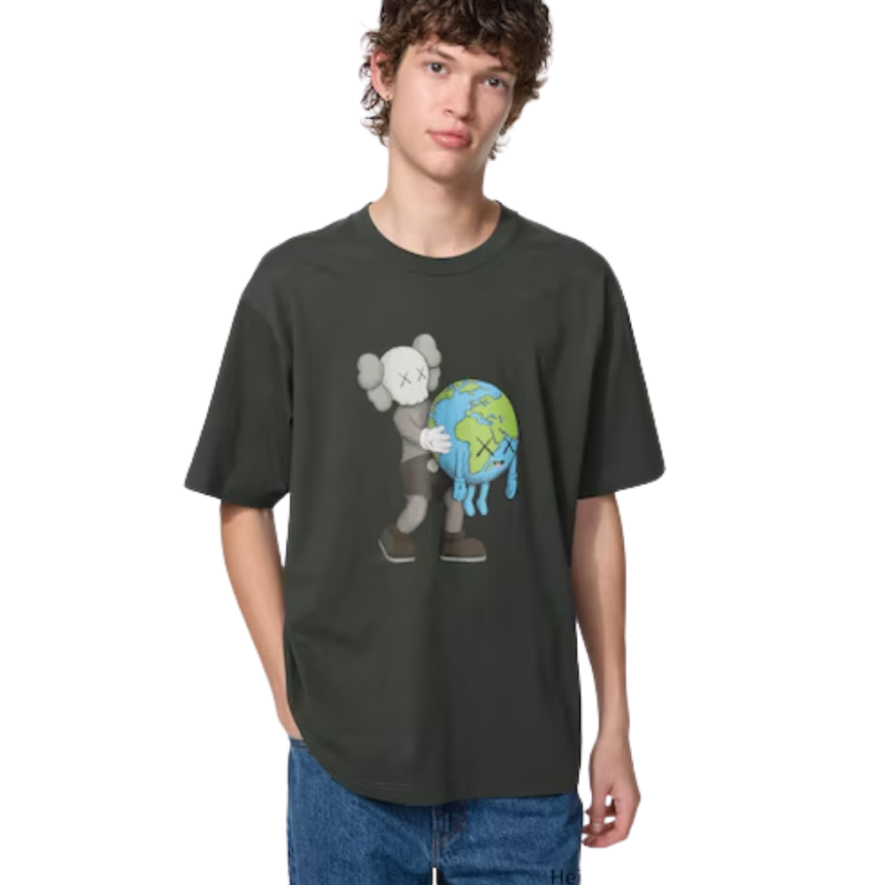 Uniqlo 'KAWS UNIVERSE' Companion Holding the Earth UT Graphic T-Shirt - Gray - Unisex