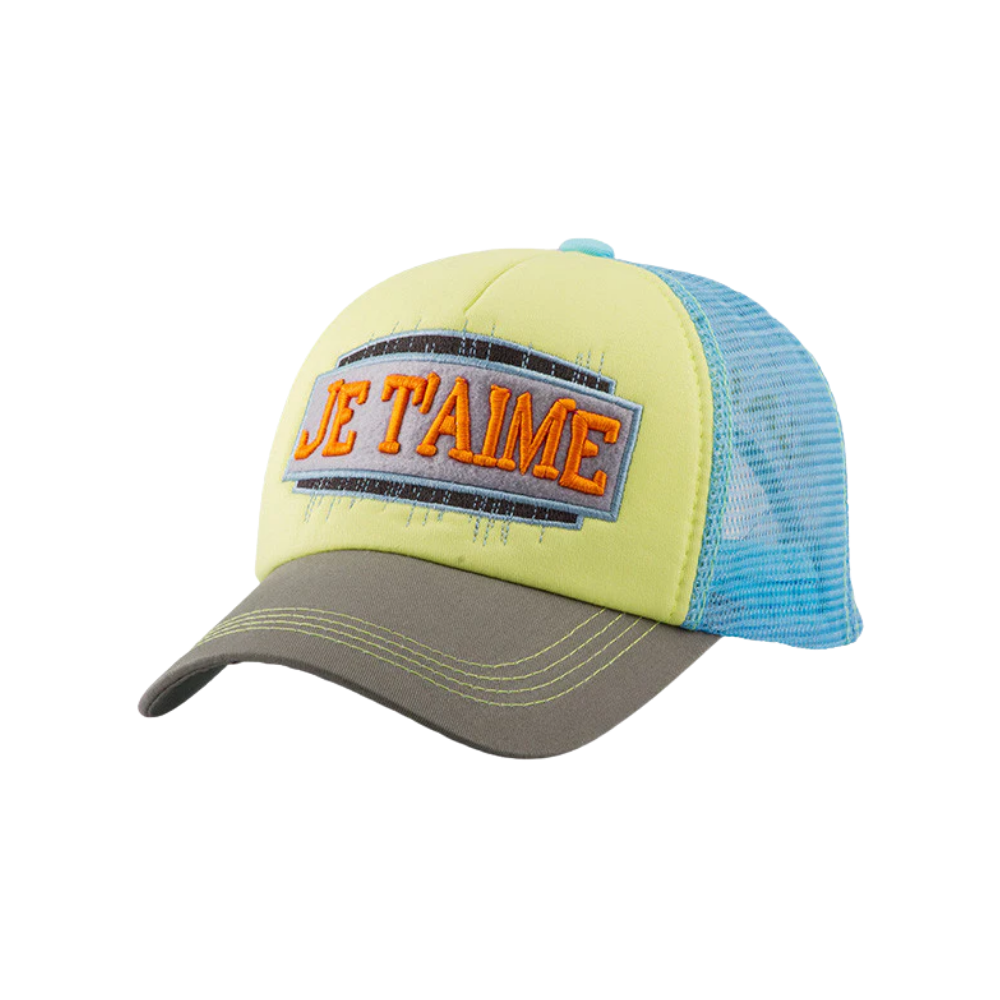 JET'AIME Grey/Neon Yellow/Blue Cap