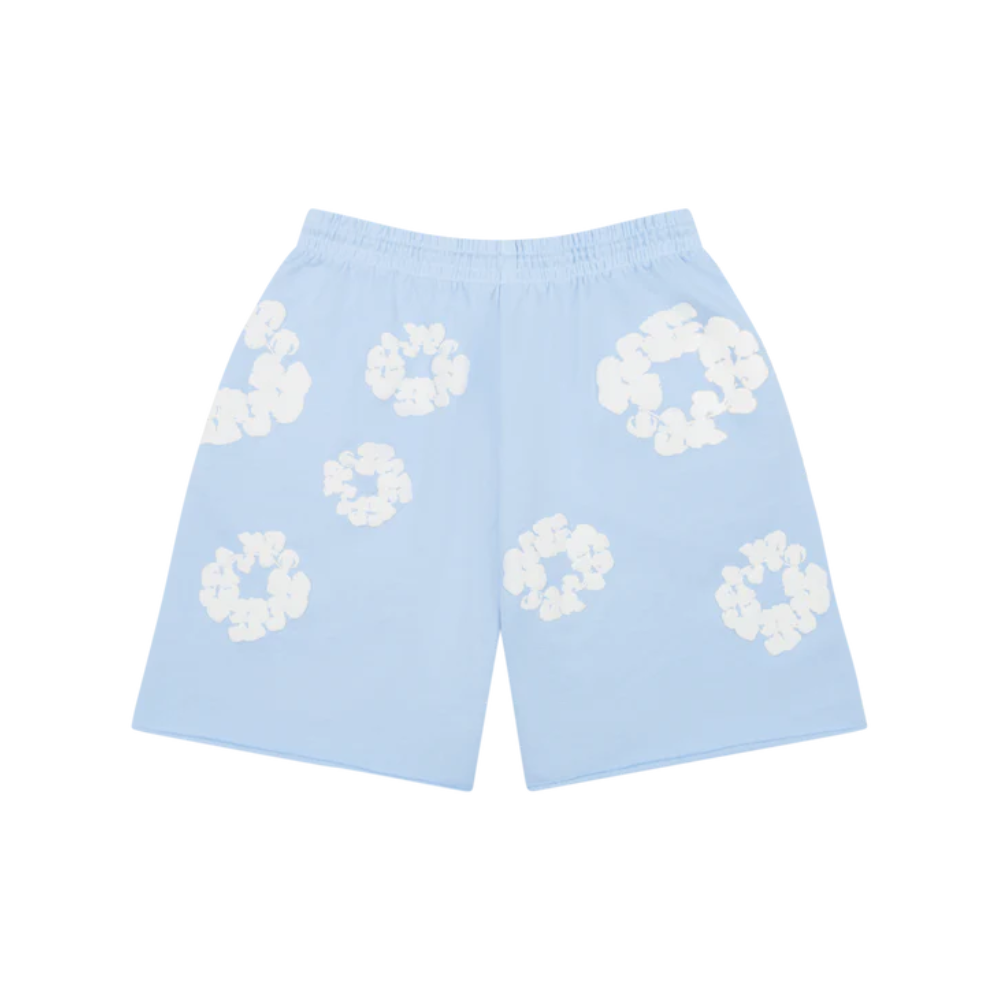 Denim Tears Cotton Wreath Sweat Shorts Powder Blue