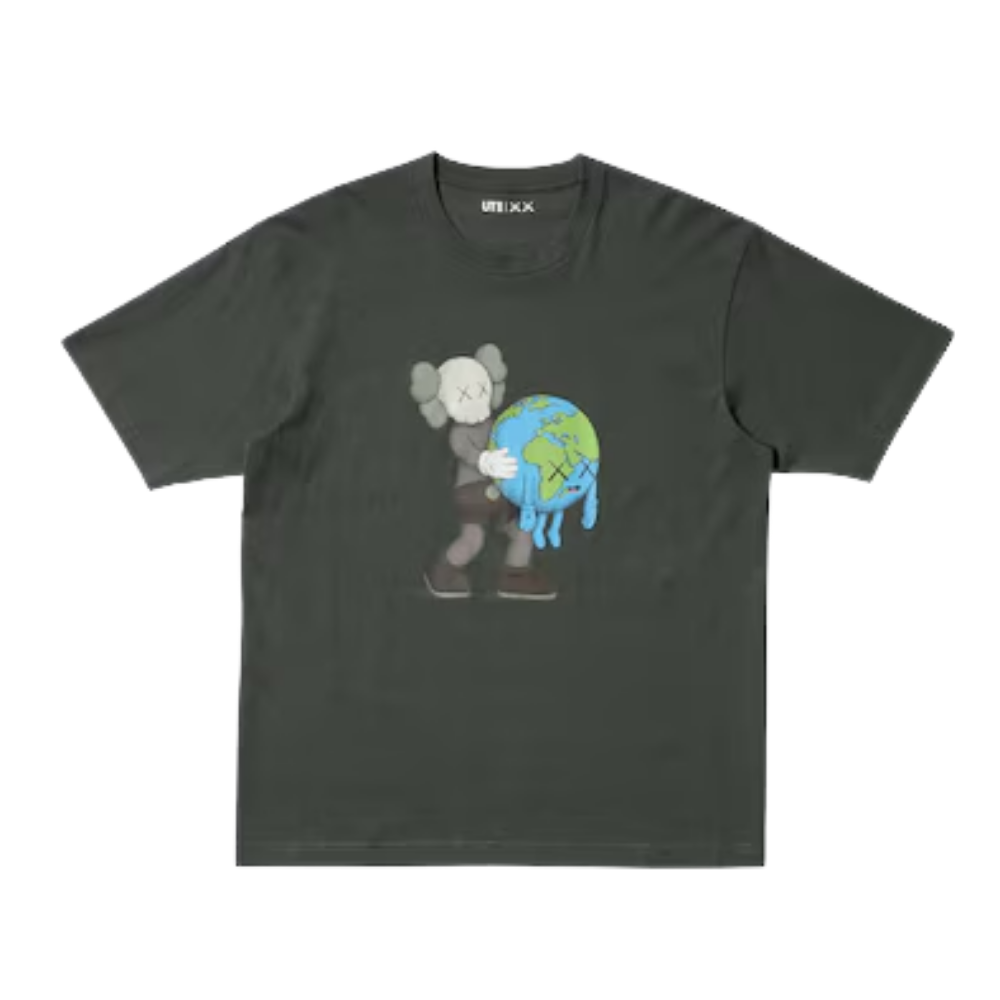 Uniqlo 'KAWS UNIVERSE' Companion Holding the Earth UT Graphic T-Shirt - Gray - Unisex