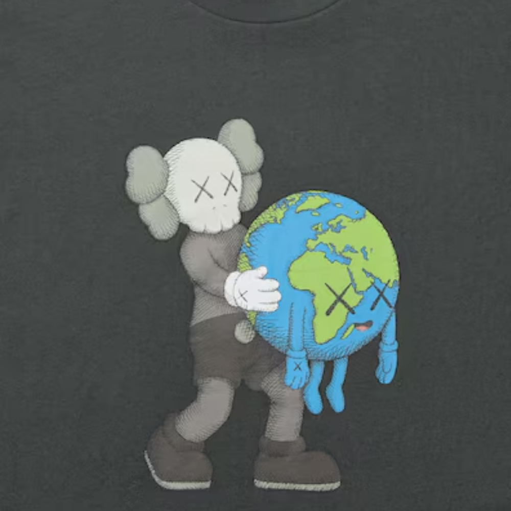 Uniqlo 'KAWS UNIVERSE' Companion Holding the Earth UT Graphic T-Shirt - Gray - Unisex