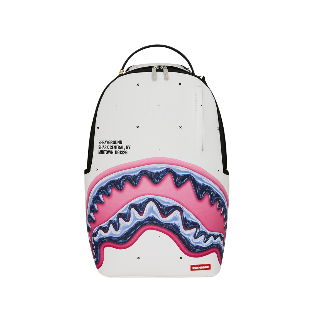 Sprayground Liquid Chrome Shark Central DLXSV Backpack