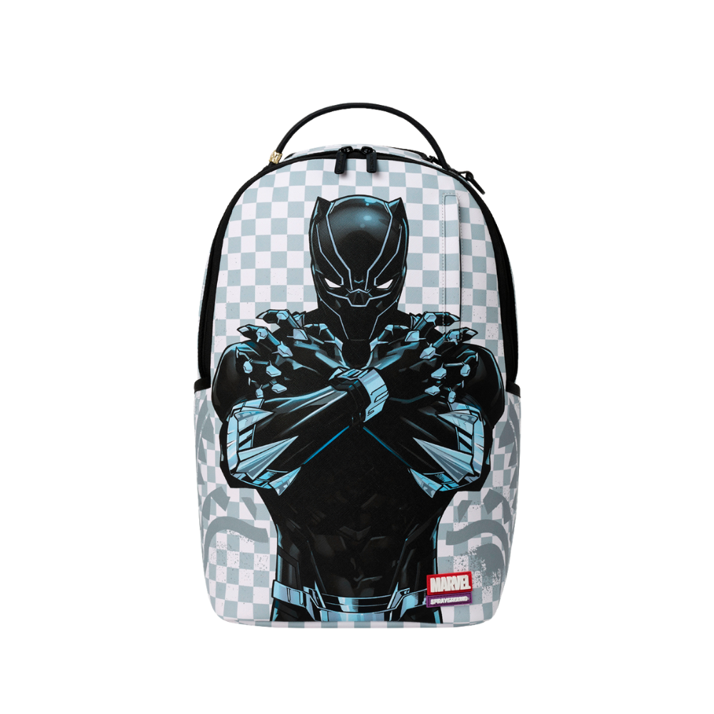 Sprayground Marvel Black Panther Wakanda Forever On White Check DLXSV Backpack