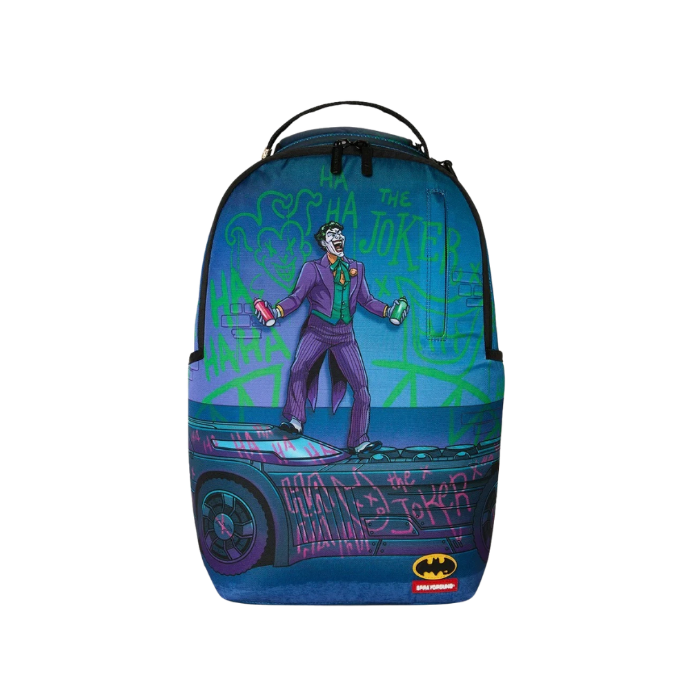 Sprayground DC Joker Tagged Up Batmobile DLXSR Backpack