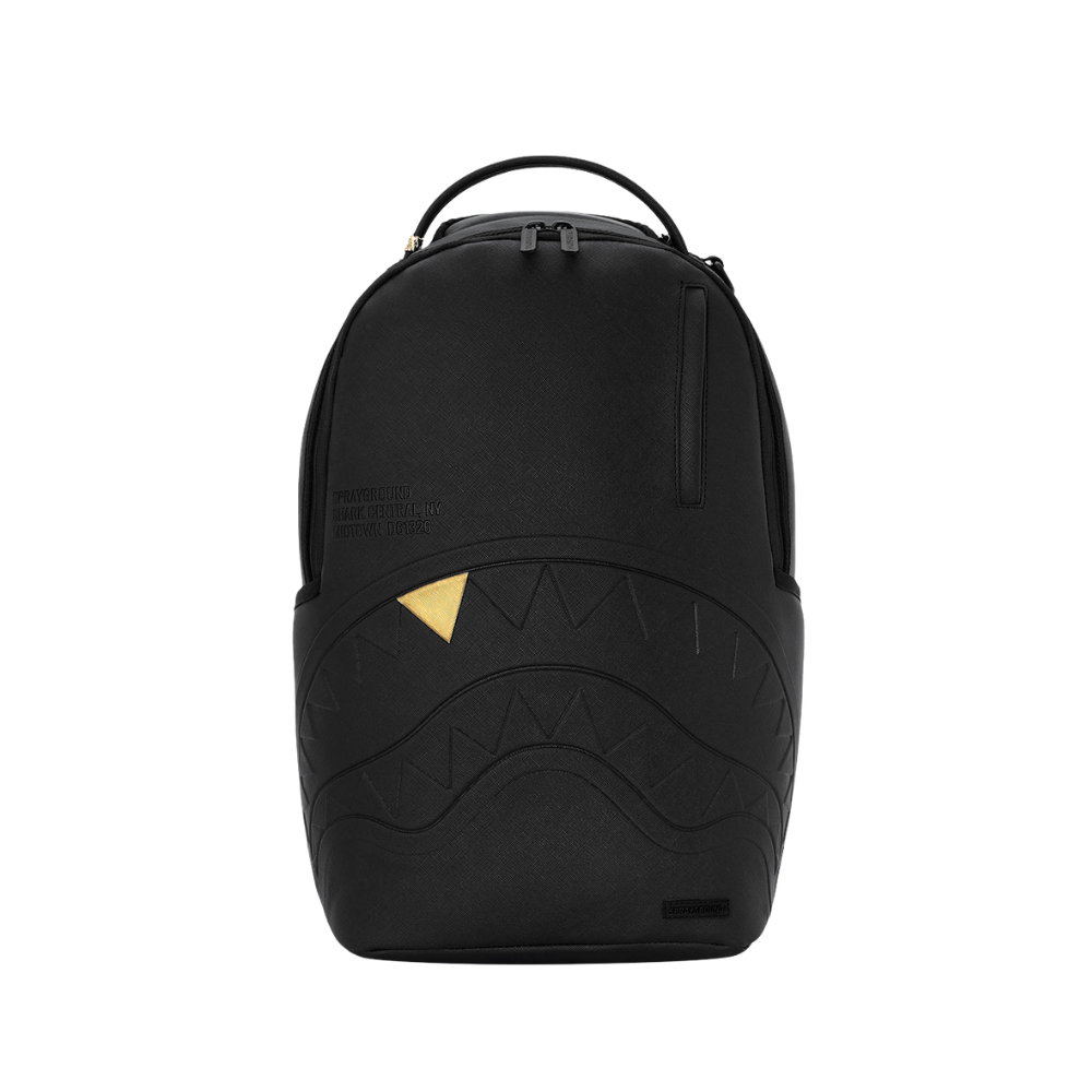 Sprayground Blacked Out Embossed Gold Tooth DLXSV Backpack