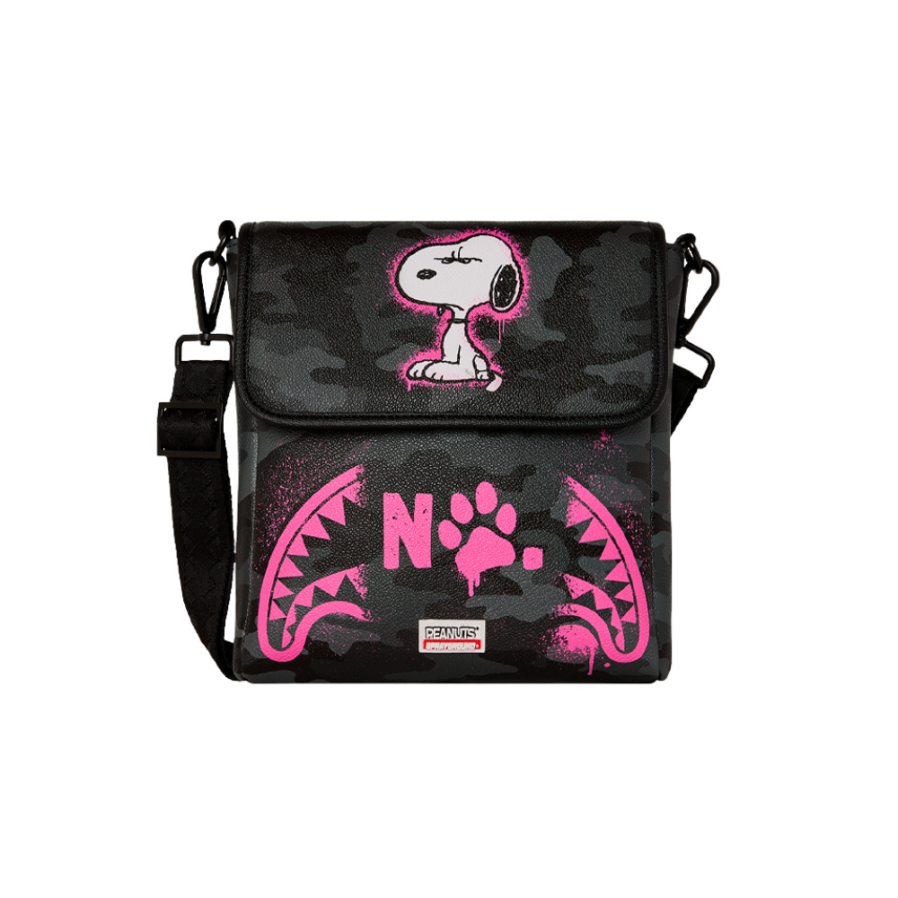 Sprayground Snoopy Pink Stencil Messenger Sling