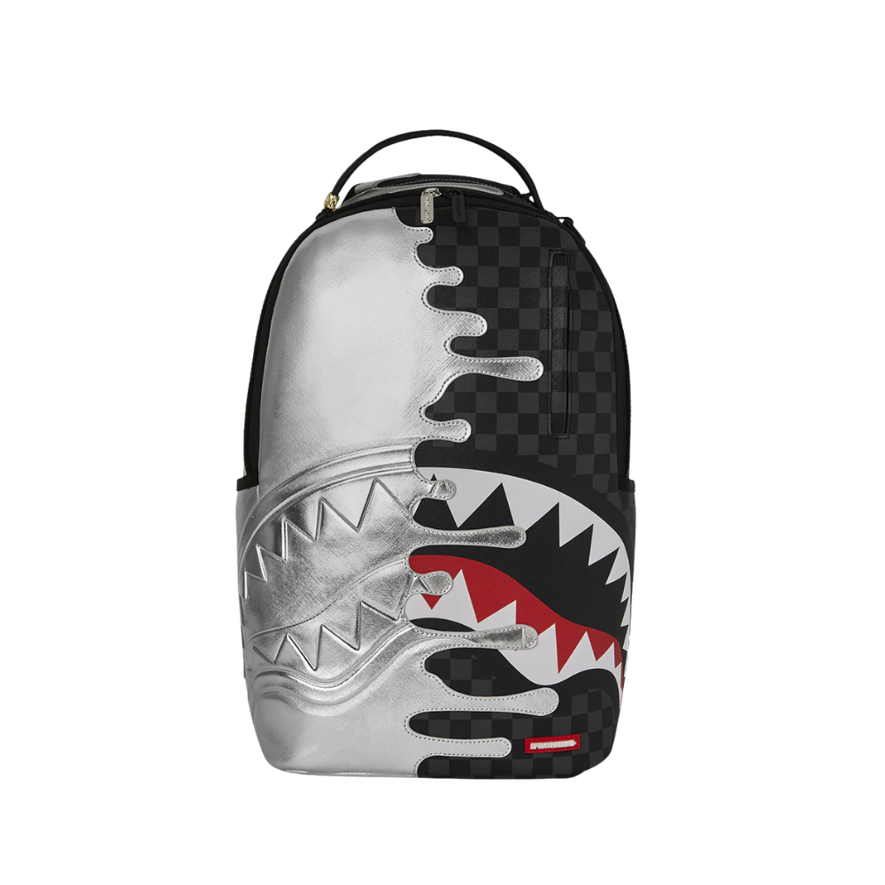 Sprayground Silver Side Drip Savage Backpack