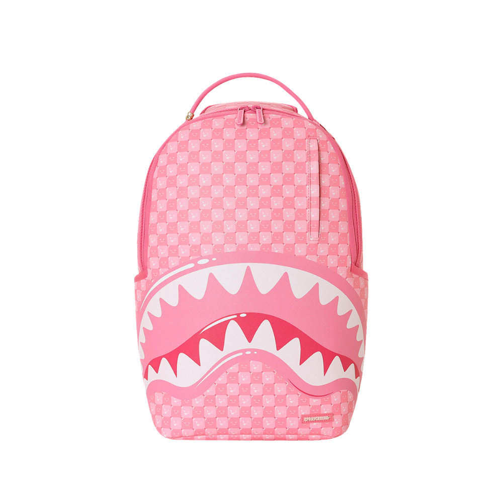 Sprayground Pink New Check Faces DLXSV Backpack