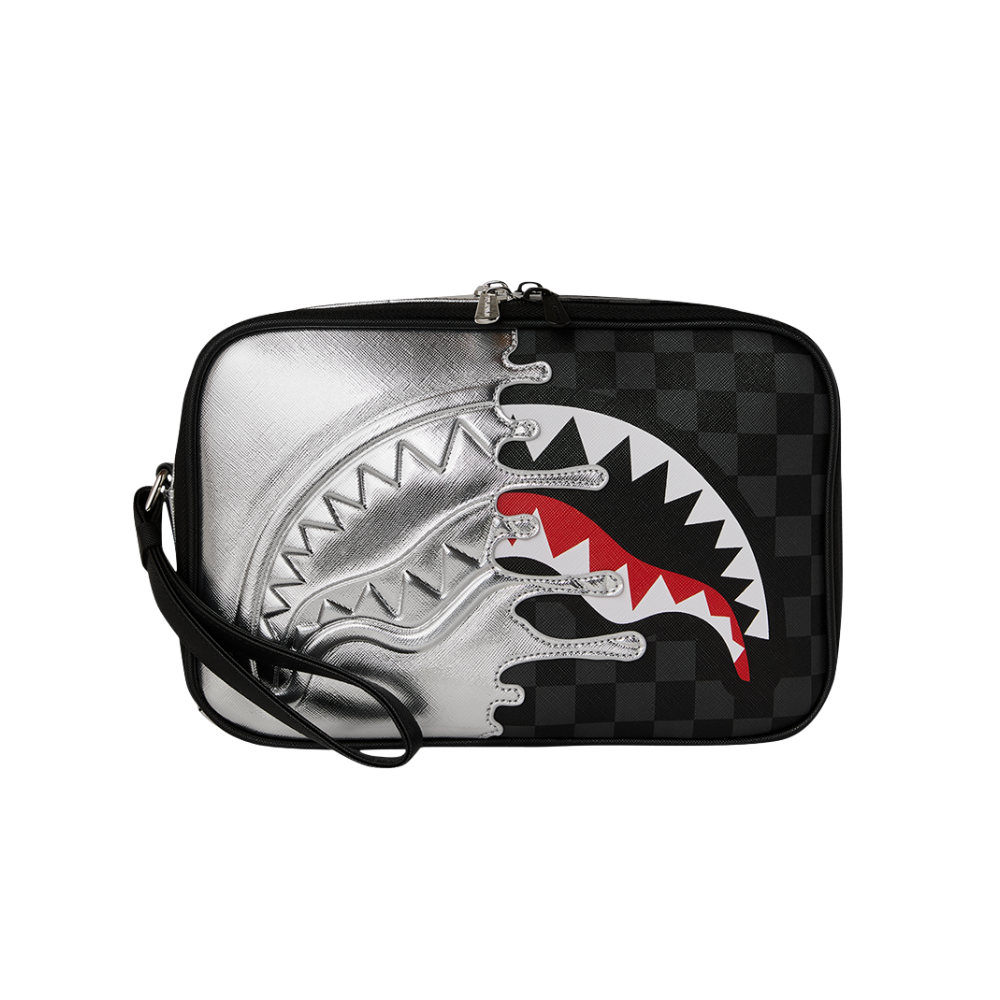 Sprayground Silver Side Drip Toiletry Brick