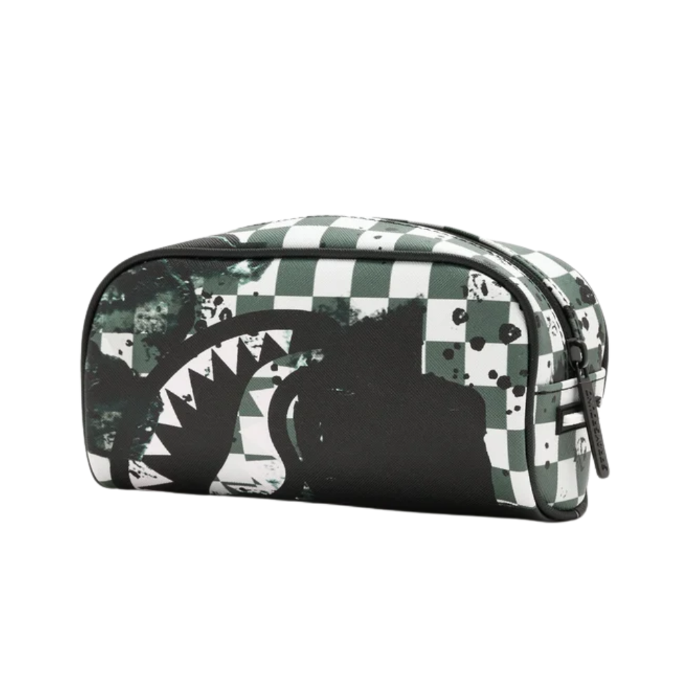 Sprayground Painted Over Check Pencil Pouch