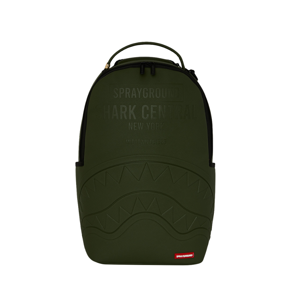 Sprayground Shark Central Embossed Green DLXSV Backpack