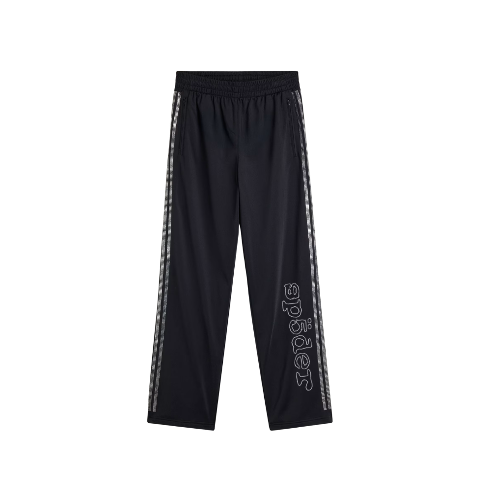 Sp5der Rhinestone track pant black