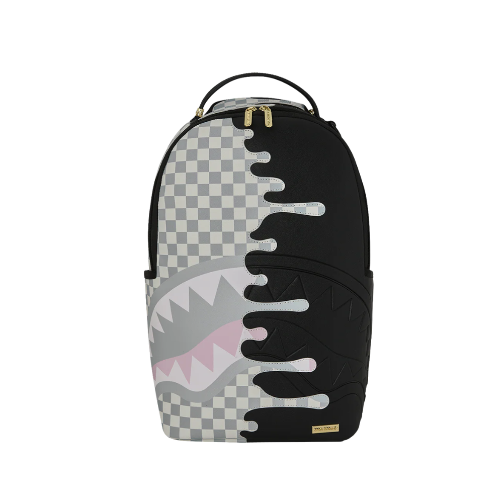 Sprayground Cream Check Side Drip Backpack