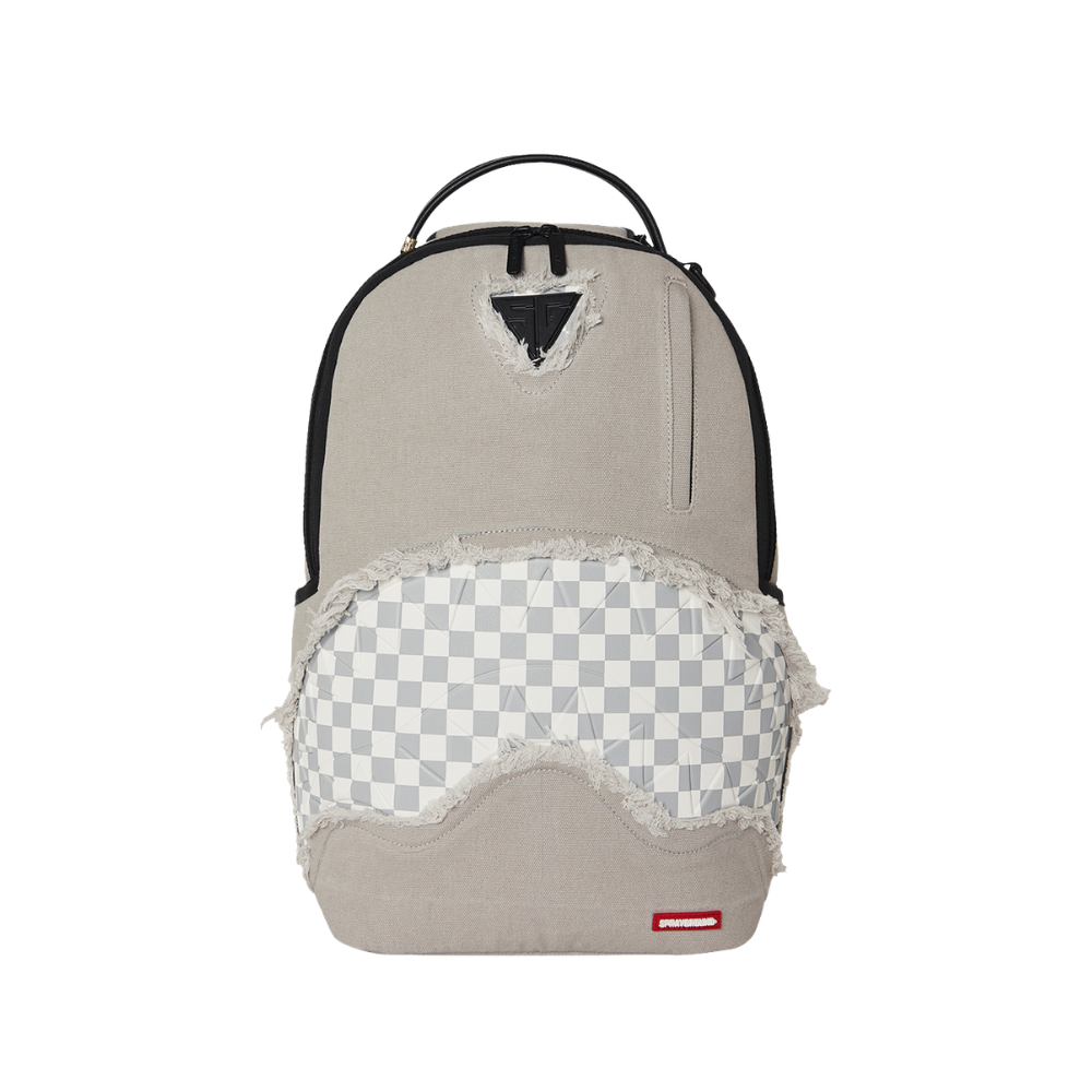 Sprayground Cream Denim Tear Shark DLXSV Backpack