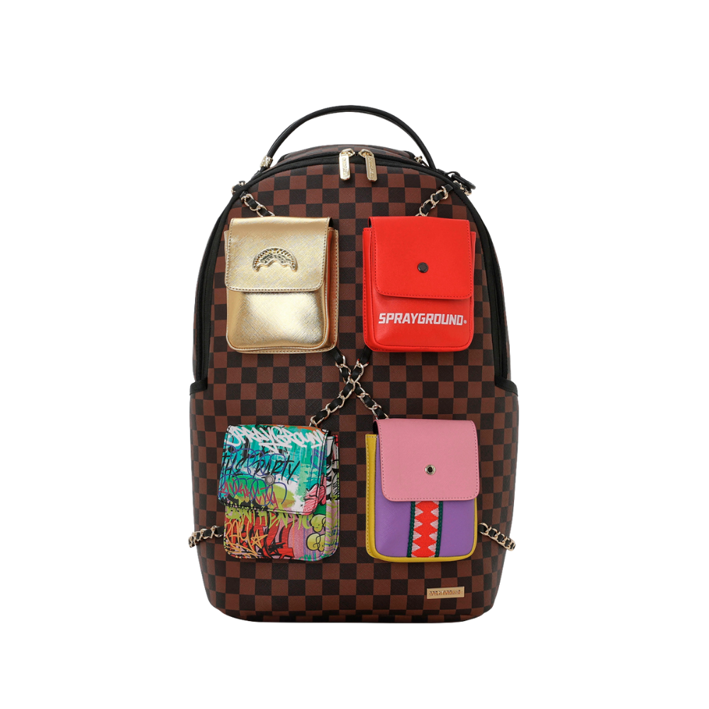 Sprayground Hanging Pockets Mix Up DLXSV Backpack