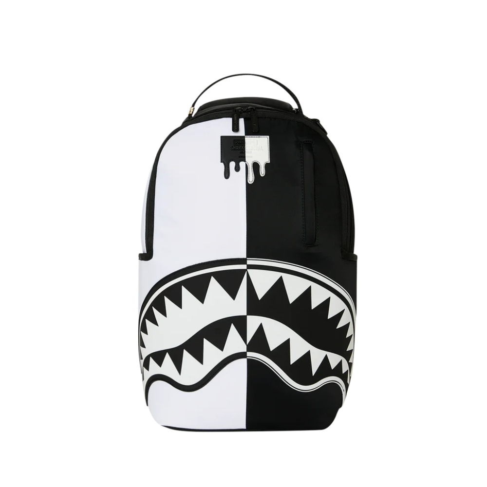 Sprayground Shark Central Black And White DLXS Backpack